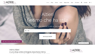 Intimo Altieri - On-line Shop - Sito web e-commerce