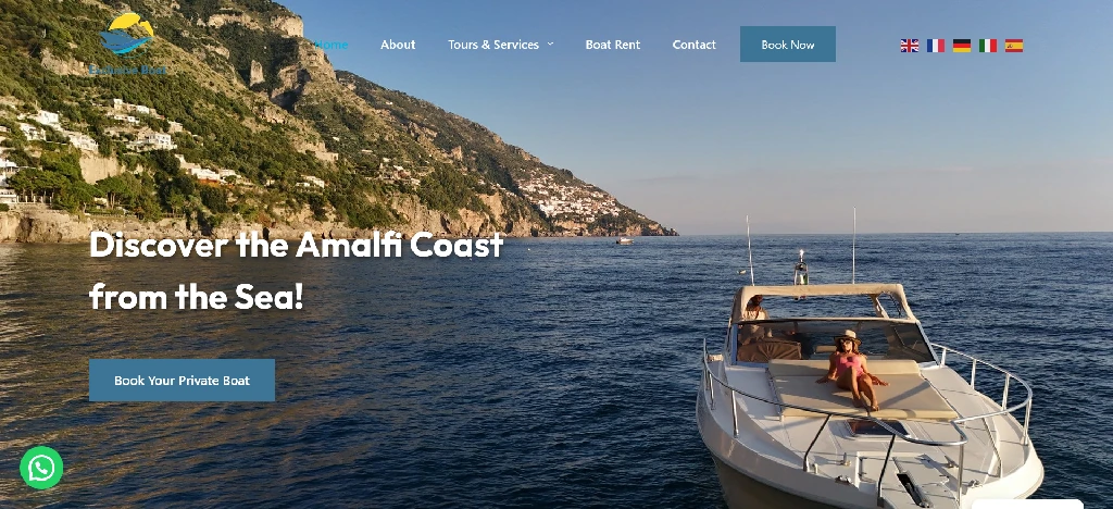 Exclusive Boat - Sito Web in WordPress per prenotazione barche e tour